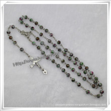 New Designed Religious Style Cross Pendant Resin Beads Rosary (IO-cr195)